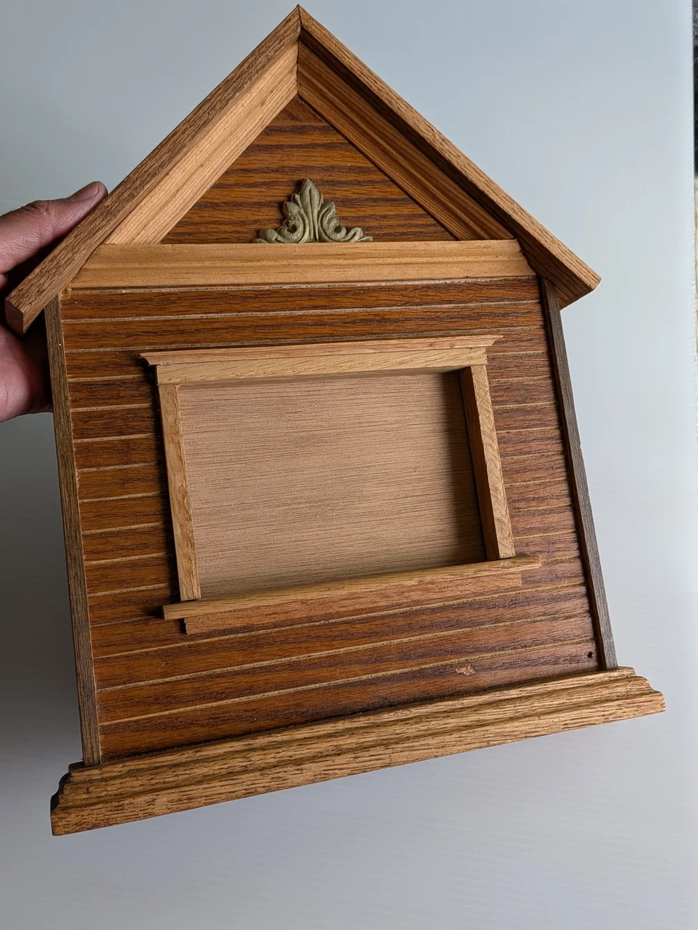 Vintage House Shaped Wooden Picture Frame Wall Decor